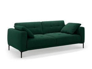 Canapea verde inchis din catifea pentru 4 persoane Bemy Velvet Micadoni