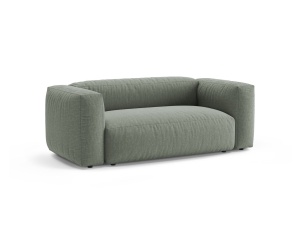 Canapea verde muschi din textil pentru 2 persoane Martina Micadoni