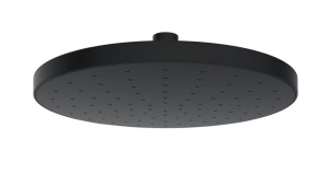 Cap de dus negru din plastic Rain Wenko