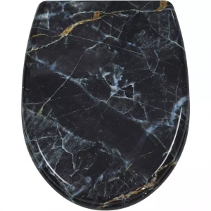 Capac pentru toaleta multicolor din plastic Black Marble Wenko