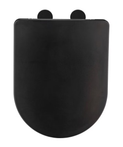 Capac pentru toaleta negru din plastic Galati Wenko