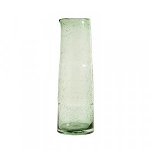 Carafa transparenta/verde din sticla 1,3 L Greenie Nordal
