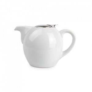Ceainic alb din ceramica si inox 500 ml Camellia Aerts
