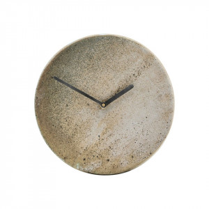 Ceas de perete maro din ceramica 22 cm Metro House Doctor