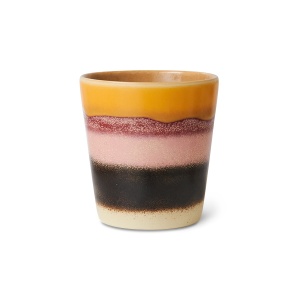 Ceasca multicolora din ceramica 230 ml 70s Sunset HKliving