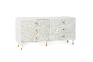 Comoda alba din lemn 170 cm Bali Giner y Colomer