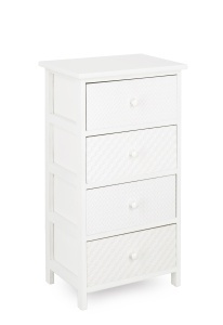 Comoda alba din lemn 40 cm Nadya Medium Bizzotto