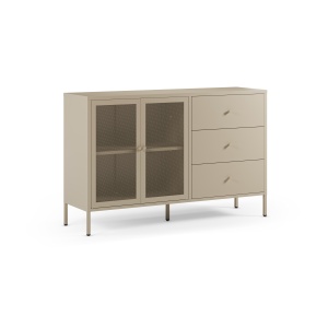 Comoda bej nisipiu din metal 140 cm Fayna The Home Collection