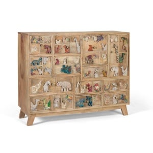 Comoda multicolora din lemn 112 cm Animalia Giner y Colomer