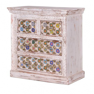Comoda multicolora din lemn 90 cm Bakhra Giner y Colomer