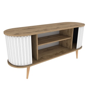 Comoda TV alba/maro 140 cm Stor The Home Collection