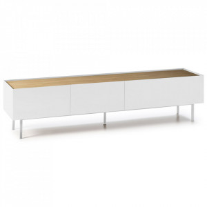 Comoda TV alba/maro din lemn 180 cm Arista Teulat