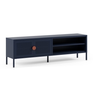 Comoda TV din metal albastru inchis 160 cm Sayla Quiet Object