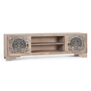 Comoda TV maro/albastra din lemn 180 cm Raices Giner y Colomer