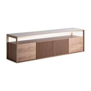 Comoda TV maro din lemn 200 cm Aisby Vical Home