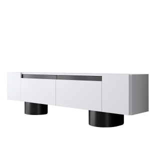 Comoda TV neagra/alba 180 cm Bohem The Home Collection