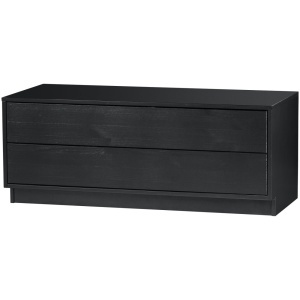 Comoda TV neagra din lemn 100 cm Finca Woood