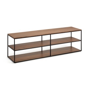 Comoda TV neagra/maro inchis din metal 160 cm Yoana Kave Home
