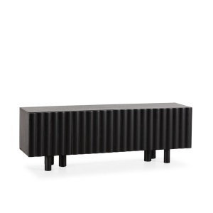 Comoda TV negru din lemn 160 cm Tamira The Home Collection