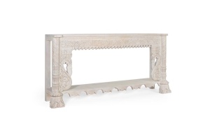 Consola alba din lemn 180 cm Bhopal Giner y Colomer