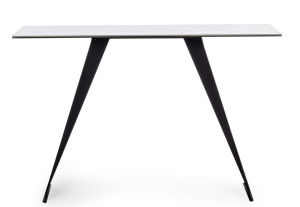 Consola alba/neagra din metal 120 cm Blazar Bizzotto