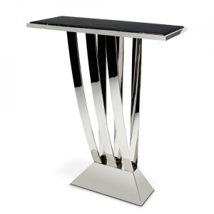 Consola argintie din marmura 70 cm Beau Deco Eichholtz