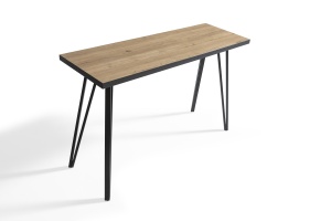 Consola maro/neagra din metal 120 cm Sindi The Home Collection