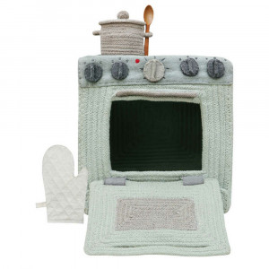 Cos cu capac si 2 accesorii multicolor din fibre LIttle Chefs Lorena Canals
