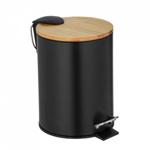 Cos de gunoi din metal negru 3 L Tortona Wenko