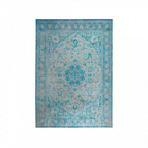 Covor albastru din viscoza si poliester 160x230 cm Chi Blue White Label