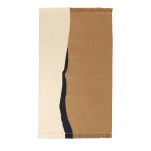 Covor bej/alb antic din fibre naturale 140x200 cm Soil Ferm Living