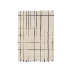 Covor bej/indigo din fibre naturale 140x200 cm Sen Ferm Living