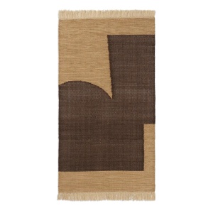 Covor exterior maro ciocolata din fibre sintetice 80x140 cm Forene Ferm Living