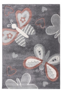 Covor multicolor din fibre sintetice Happy Butterflies Lalee (diverse dimensiuni)