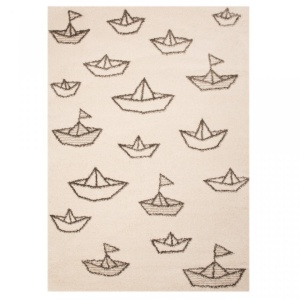 Covor pentru copii din fibre sintetice crem 120x170 cm Paper Boat Sammy Zala Living