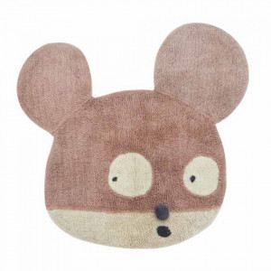 Covor pentru copii multicolor din fibre naturale 120x120 cm Miss Mouse Lorena Canals