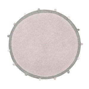 Covor pentru copii roz din bumbac 120 cm Bubbly Soft Lorena Canals