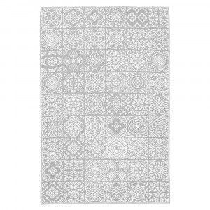 Covor pentru exterior alb/gri din fibre sintetice 150x210 cm Shiraz Bizzotto