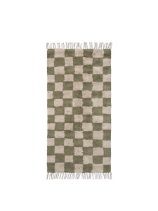 Covor verde/bej nisipiu din bumbac 80x150 cm Mara Ferm Living
