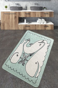 Covoras de baie multicolor din fibre sintetice 70x120 cm Helsinki The Home Collection