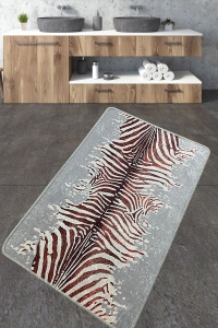 Covoras de baie multicolor din fibre sintetice 70x120 cm Sevra The Home Collection