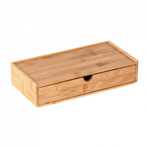 Cutie cu capac bambus maro Terra Drawer Wenko