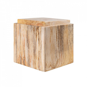Cutie cu capac maro din lemn pietrificat Gorber Versmissen