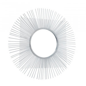 Decoratiune de perete cu oglinda argintie din fier 70 cm Sandro Boltze