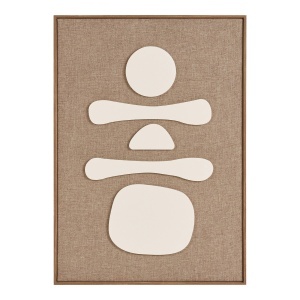 Decoratiune de perete din fibre sintetice maro/bej 50x70 cm Diva House Nordic