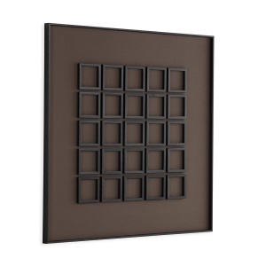 Decoratiune de perete din lemn negru 100x100 cm Sophia Thai Natura