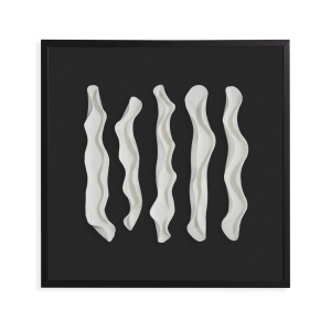 Decoratiune de perete din lemn negru 80x80 cm Leslie Thai Natura