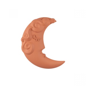 Decoratiune de perete maro din ceramica 26x32 cm Magna Graecia Moon Seletti