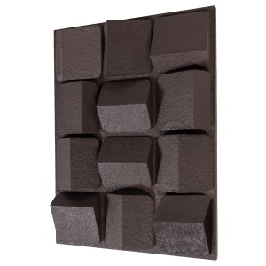 Decoratiune de perete maro din metal 61x81 cm Axis Woood