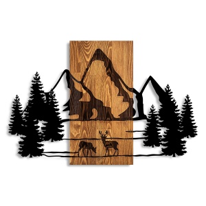 Decoratiune de perete maro/neagra din metal 57x88 cm Natural Habitat The Home Collection